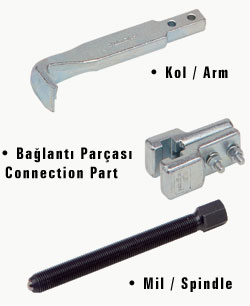 Standart Çektirme Yedek Parçaları (iki ve üç kollu)